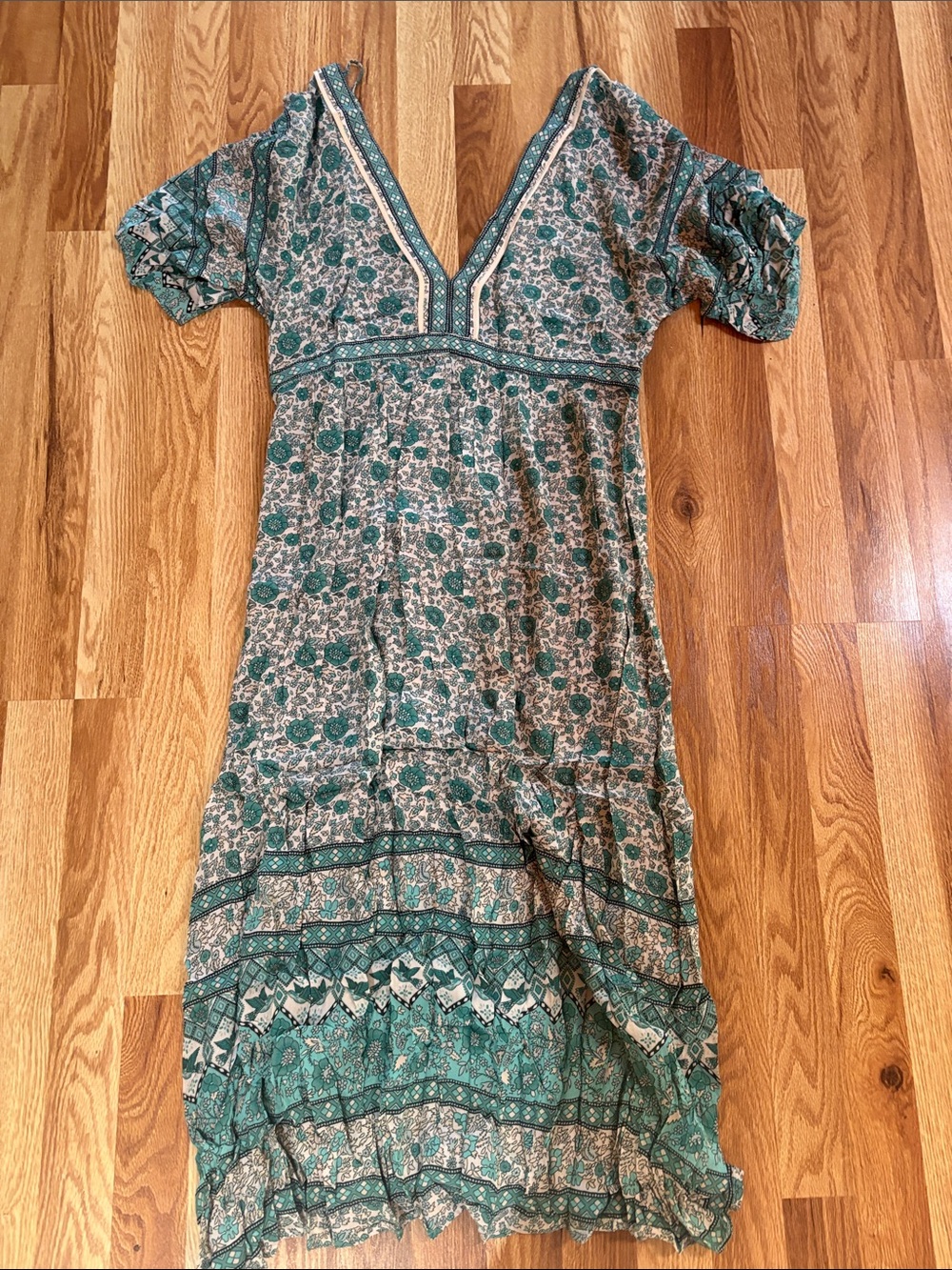 Spell Kombi Sage Midi Dress S EUC - Picture 5 of 7